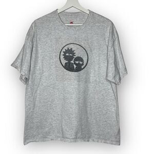 Hanes Tagless Rick & Morty T-shirt Gray Short Sleeve Preshrunk Cotton Men’s XL